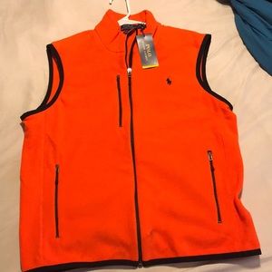 Polo by Ralph Lauren. Orange Vest. Size Large